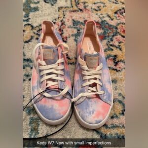 Keds Women's Pink and Blue Tie-Dye Sneakers